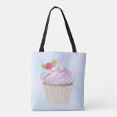 Delicious roze koekjesgebak op top Custom Tote Bag (Achterkant)