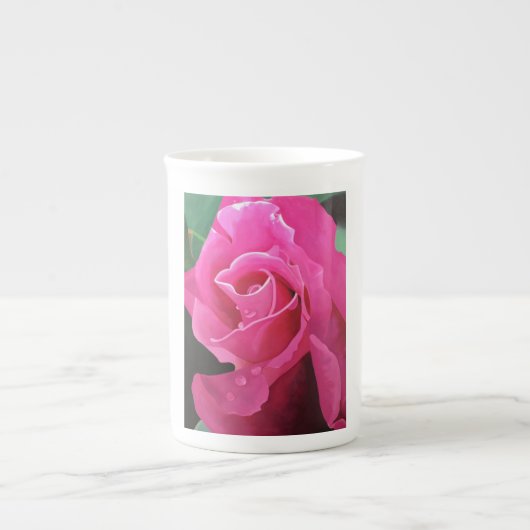 Delicious Roze Rose Bone China Mok (Voorkant)