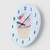 Delicious roze roze koekjesbes bovenaan grote klok (Hoek)