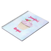 Delicious roze roze koekjesbes bovenaan notitieboek (Linkerzijde)