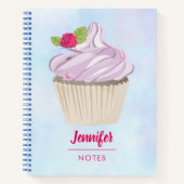 Delicious roze roze koekjesbes bovenaan notitieboek (Voorkant)