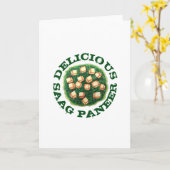 Delicious Saag Paneer Vegetarian Indian Cuisine Kaart (Gele Bloem)