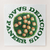 Delicious Saag Paneer Vegetarian Indian Cuisine Legpuzzel (Horizontaal)