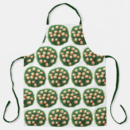 Delicious Saag Paneer Vegetarian Indian Cuisine Schort (Voorkant)