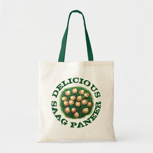 Delicious Saag Paneer Vegetarian Indian Cuisine Tote Bag (Voorkant)