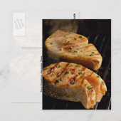 Delicious Salmon steaks op grill Briefkaart (Voorkant / Achterkant)