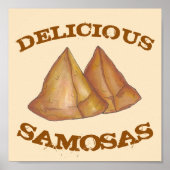 Delicious Samosas Indian Food Kitchen Decor Poster (Voorkant)