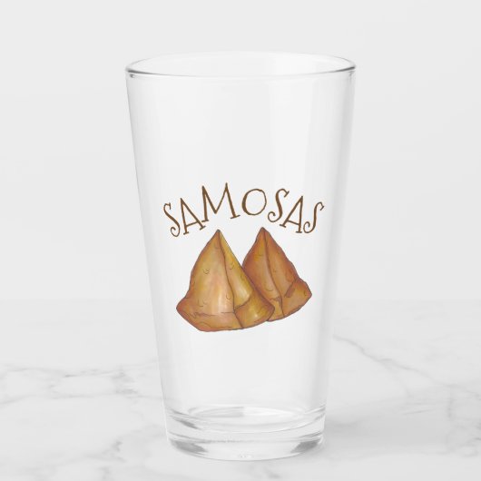 Delicious Samosas Indian Food Pastries Glas (Voorkant)