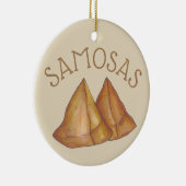 Delicious Samosas Indian Food Sambusas Pastry Keramisch Ornament (Rechts)