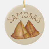 Delicious Samosas Indian Food Sambusas Pastry Keramisch Ornament (Achterkant)