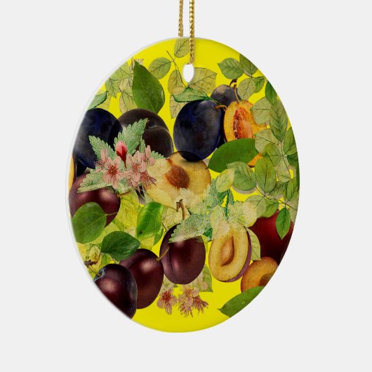 Delicious Serbian Plums Keramisch Ornament (Rechts)