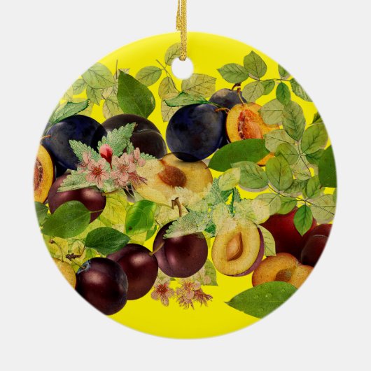 Delicious Serbian Plums Keramisch Ornament (Achterkant)