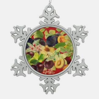 Delicious Serbian Plums Tin Sneeuwvlok Ornament