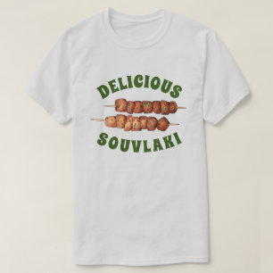 Delicious Souvlaki Meat Pork Skewer Greek Cuisine T-shirt