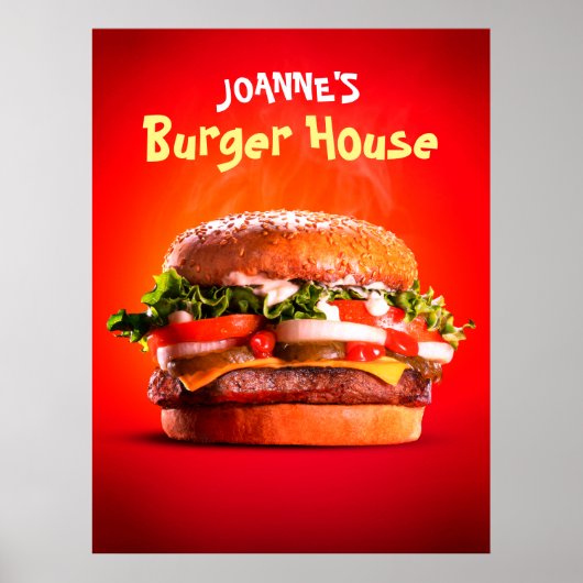 Delicious Steak Cheese Burger House Poster (Voorkant)
