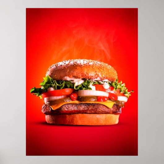 Delicious Steak Cheese Burger Poster (Voorkant)
