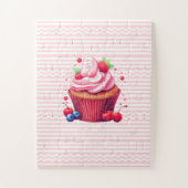 Delicious Strawberry Cupcake Pink White Puzzles  Legpuzzel (Verticaal)