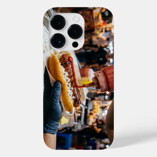 Delicious Street Food Hot Dog iPhone Case (Achterkant)
