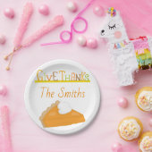 Delicious Sweet Potato Pie Thanksgiving Papieren Bordje (Feest)