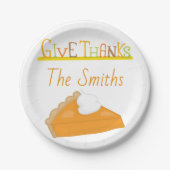 Delicious Sweet Potato Pie Thanksgiving Papieren Bordje (Voorkant)