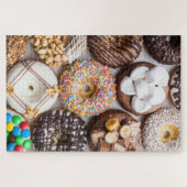 Delicious Sweet Tasty Donuts behandelt voedsel Legpuzzel (Horizontaal)