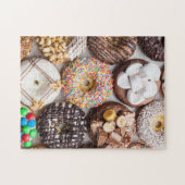Delicious Sweet Tasty Donuts behandelt voedsel Legpuzzel (Horizontaal)