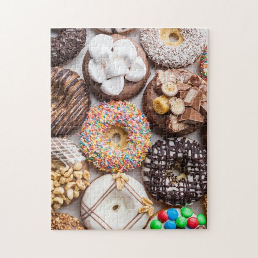 Delicious Sweet Tasty Donuts behandelt voedsel Legpuzzel (Verticaal)