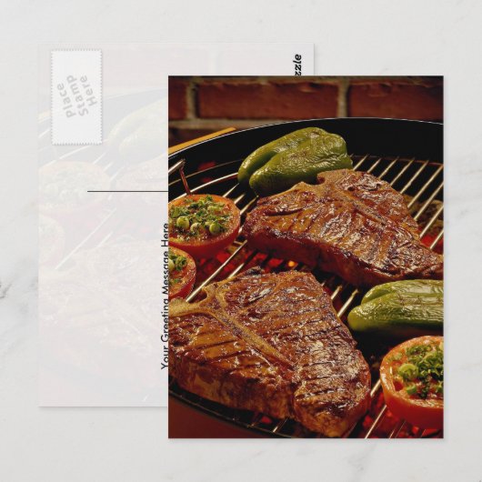 Delicious T-botsteaks Briefkaart (Voorkant / Achterkant)