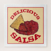 Delicious Tomato Salsa Tortilla Chips Illustratie Legpuzzel (Verticaal)