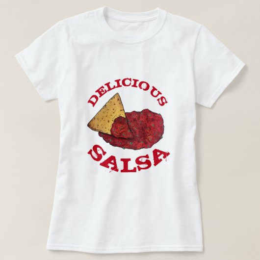 Delicious Tomato Salsa Tortilla Chips Illustratie T-shirt (Design voorkant)
