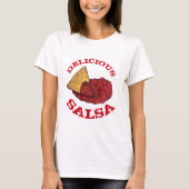 Delicious Tomato Salsa Tortilla Chips Illustratie T-shirt (Voorkant)