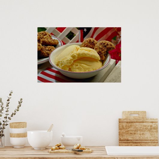 Delicious Vanilla-ijs Poster (Keuken)