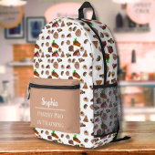 Delicious Waterverf Chocolate Desserts Bedrukte Rugzak