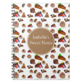 Delicious Waterverf Chocolate Desserts Name Notitieboek (Voorkant)