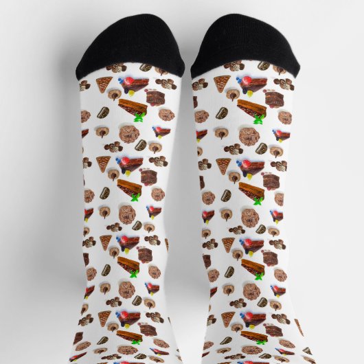 Delicious Waterverf Chocolate Desserts Sokken (Top)