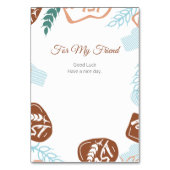 Delicious Wheat Bread Toast Patroon Kaart (Achterkant)