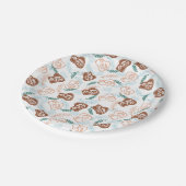 Delicious Wheat Bread Toast Patroon Papieren Bordje (Gekanteld)