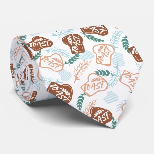 Delicious Wheat Bread Toast Patroon Stropdas (Opgerold)