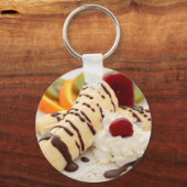 Delicious Whipped Cream and Banana Dessert Sleutelhanger (Voorkant)