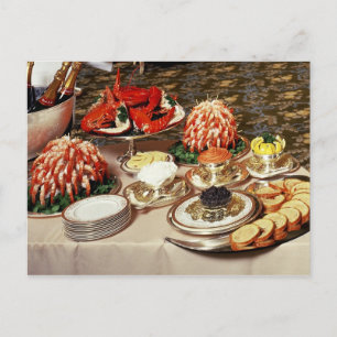 Delicious zeevruchten en eetlustoppels briefkaart