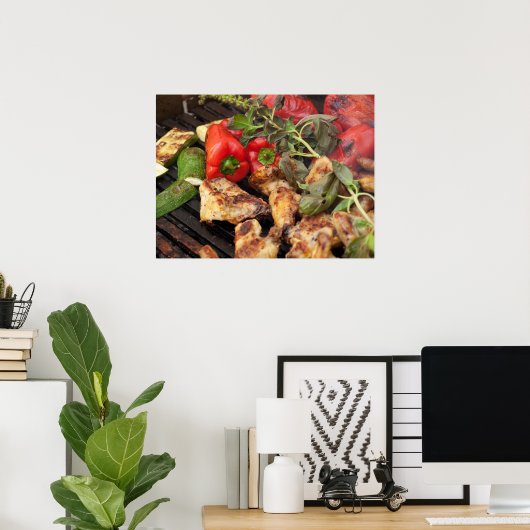 Deliciuos bbq poster (Thuiskantoor)