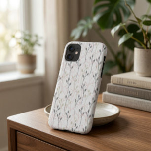 Delig fijn bloempatroon in zachte pastel iPhone ho Case-Mate iPhone Case