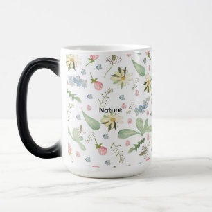Delig fijn bloempatroon magische mok