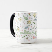 Delig fijn bloempatroon magische mok (Voorkant links)