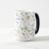 Delig fijn bloempatroon magische mok (Voorkant rechts)