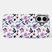 Delig ontwerp met navy lavendelbladeren Case-Mate iPhone case (Achterkant (horizontaal))