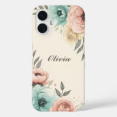 Delige aquarel schetsbloemen  Case-Mate iPhone case (Achterkant)
