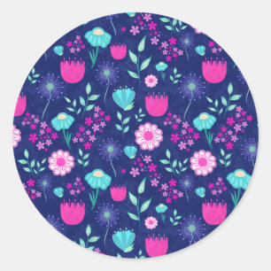 Delige Bloemen en Botanische Details Ronde Sticker