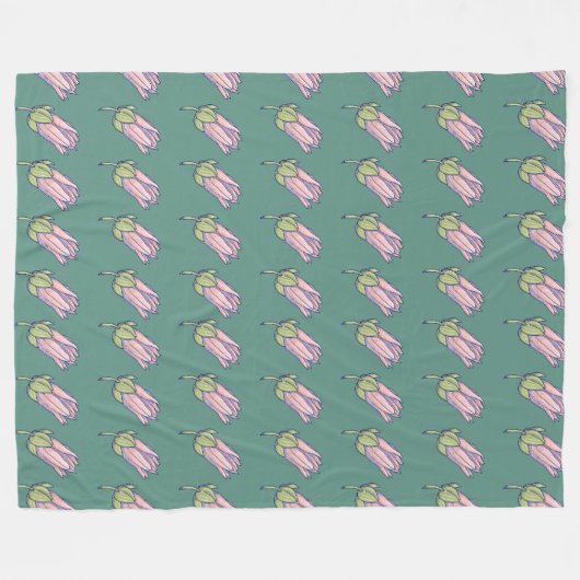 Delige bloemschikking fleece deken (Voorkant (Horizontaal))