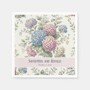 Delige Hortensia Bloemen Bruiloft Servet